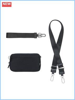 RFID Nylon Wristlet Wallet Crossbody Bag with Card Slots